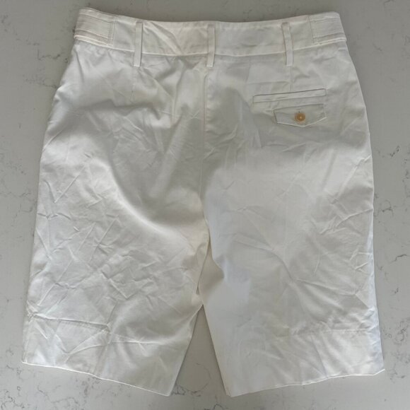 Faconnable 4 Pocket Lined Cotton Bermuda Shorts Designed in France White Sz 10 - Picture 7 of 13